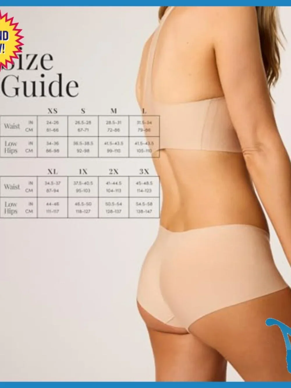Seamless Control Briefs XS Light Compression Shapewear Tummy Panel